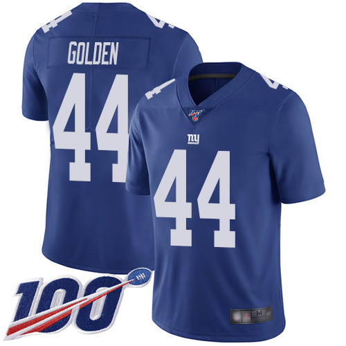 Men New York Giants #44 Markus Golden Royal Blue Team Color Vapor Untouchable Limited Player 100th Season Football NFL Jersey